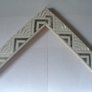 Moldura plana Marfil greca Plata   30